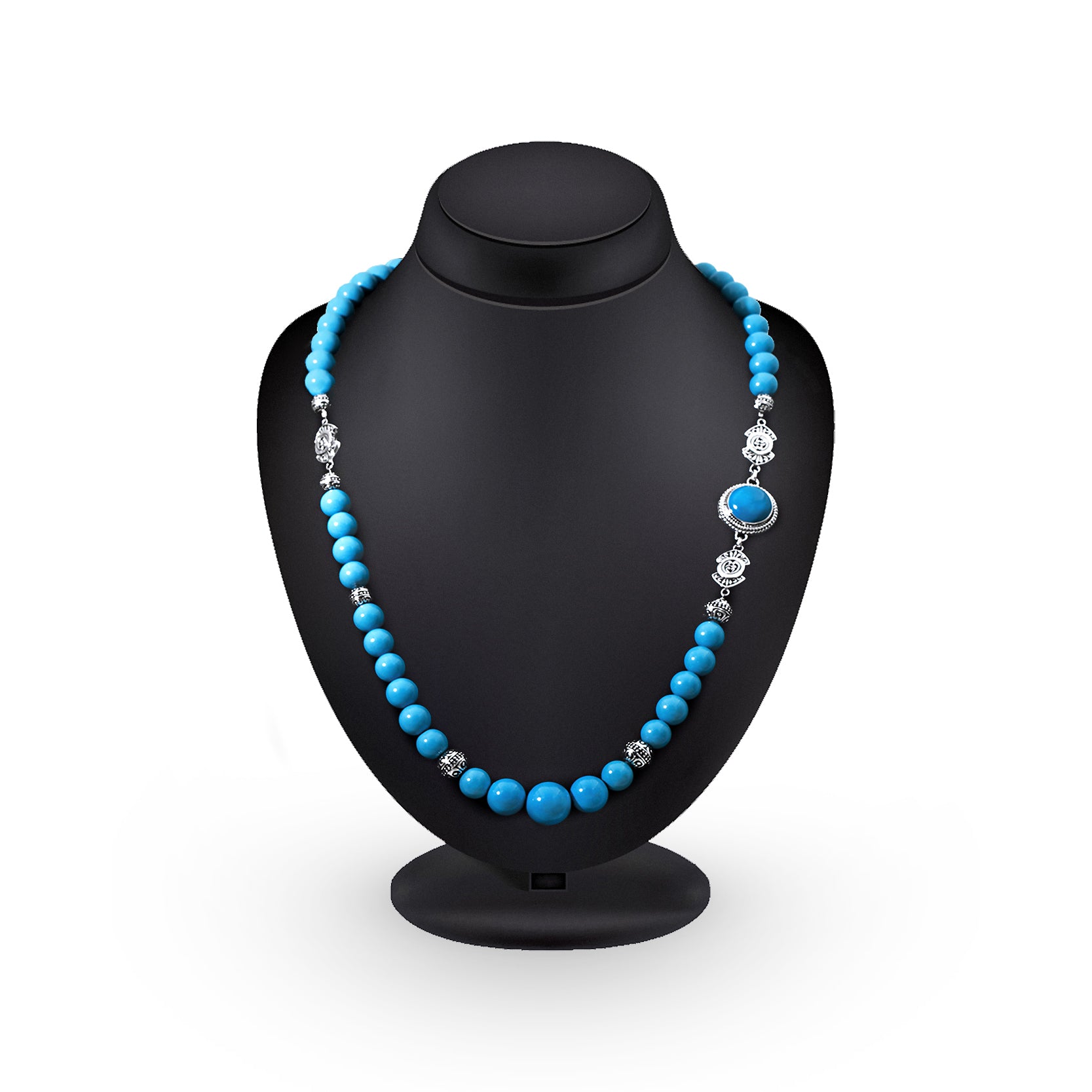 Balinese Artisan Spirit Sterling Silver &amp; Turquoise Bead Necklace